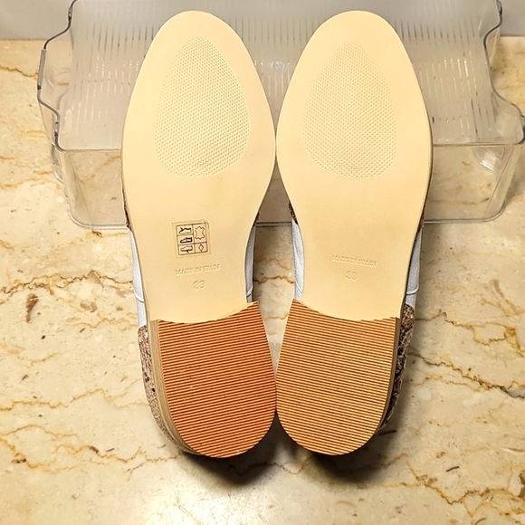 NWT GMD Womens Lace-up Leather & Snakeskin Brown White Shoes EU 39 | US 8 - Picture 7 of 8